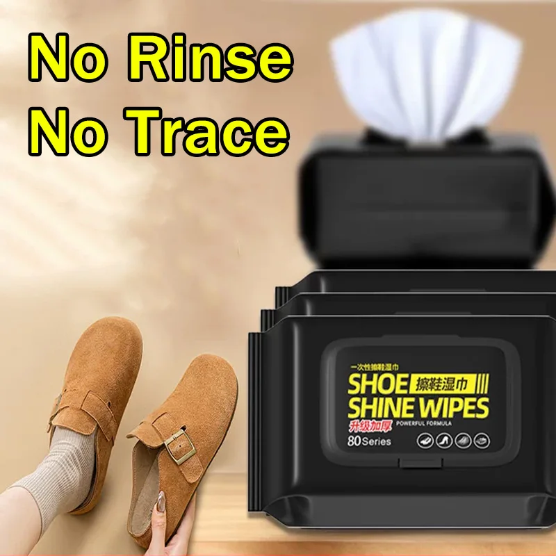 Sneaker Care Cleaning Kit - Portable No-Rinse Shoe Cleaning Wipes Disposable
