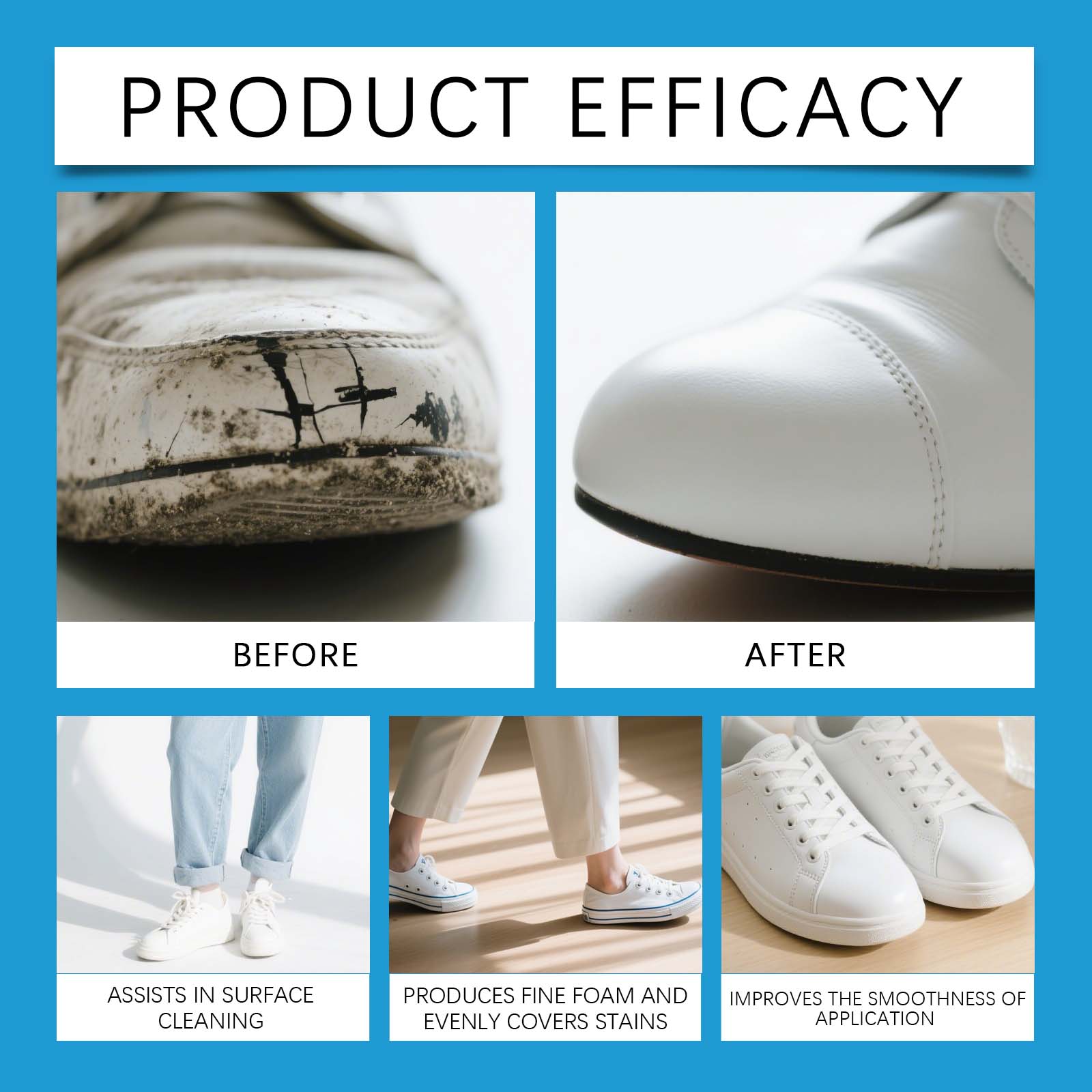 White Shoe Cleaner Cream Sneak - Sneaker Care Cleaning Kit 评论和价格