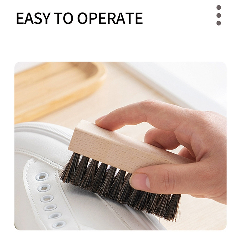 Useful Wood Handle Shoe Brush  - Sneaker Care Cleaning Kit 评论和价格